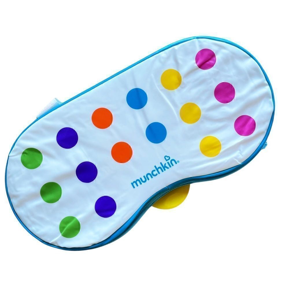 Munchkin Dandy Dots Multi-color Water Resistant Bathroom Kneeler Pad EUC